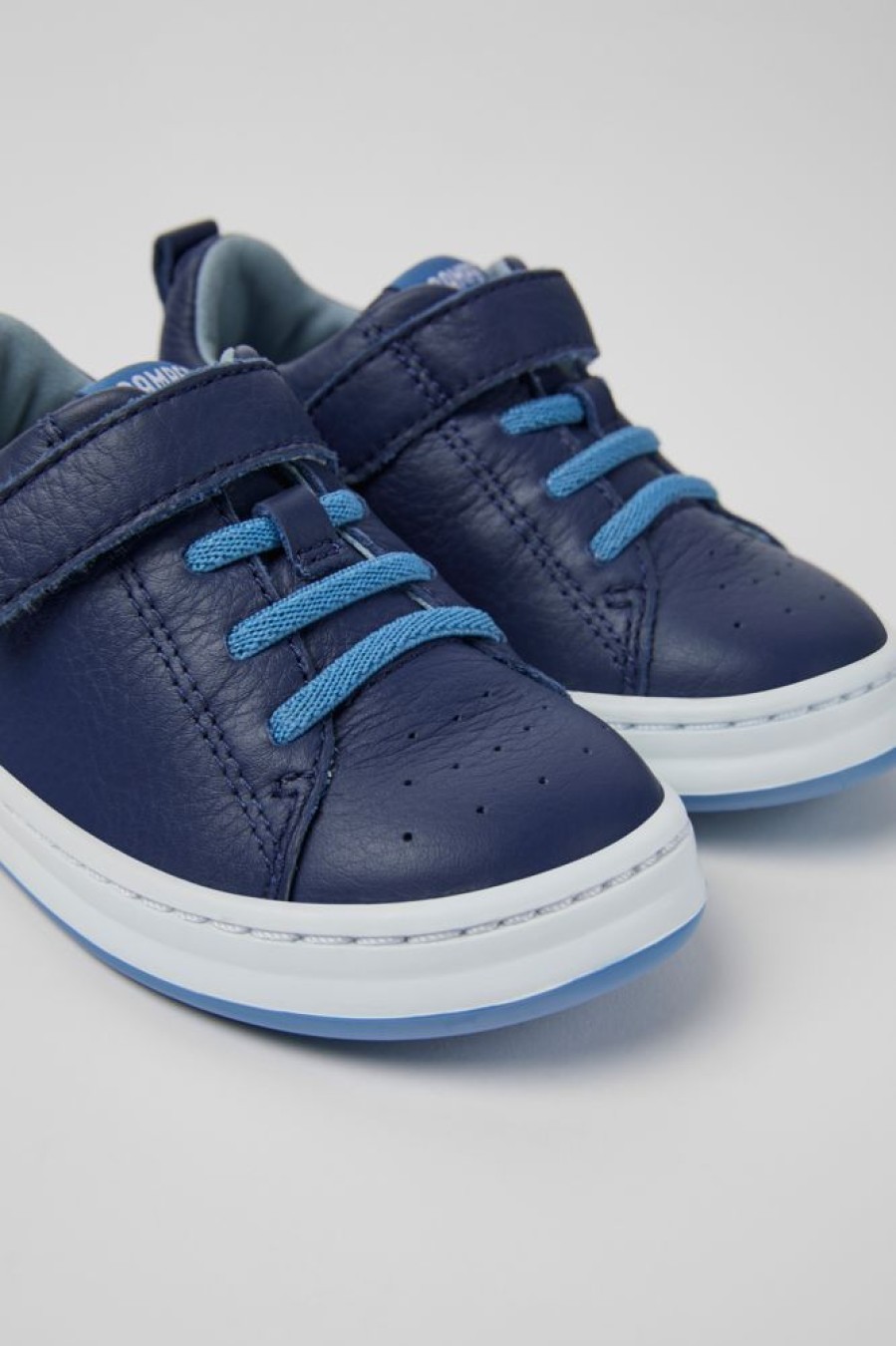 Kids CamperLab Sneakers | Blue Leather Sneakers For Kids