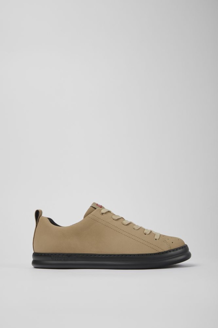 Men CamperLab Casual Shoes | Beige Nubuck Sneakers For Men