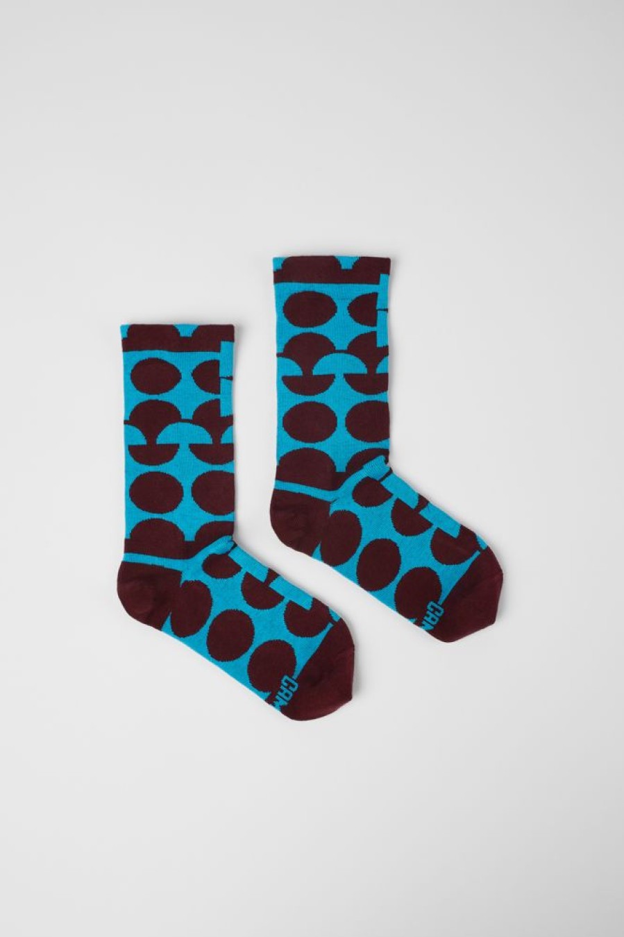 Men CamperLab Socks | Burgundy And Blue Socks