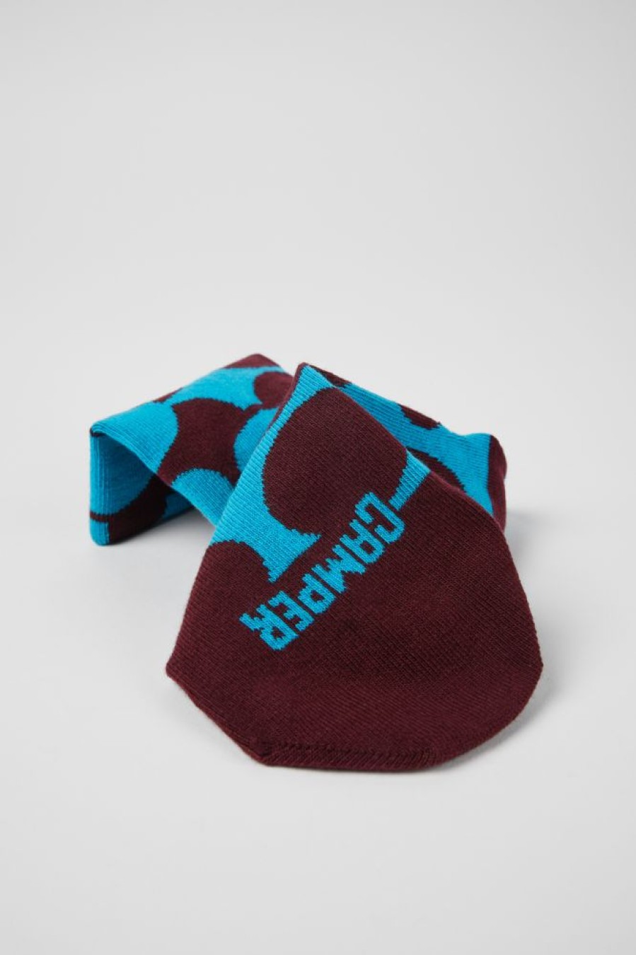 Men CamperLab Socks | Burgundy And Blue Socks