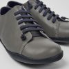 Men CamperLab Casual Shoes | Gray Leather Shoes For Men