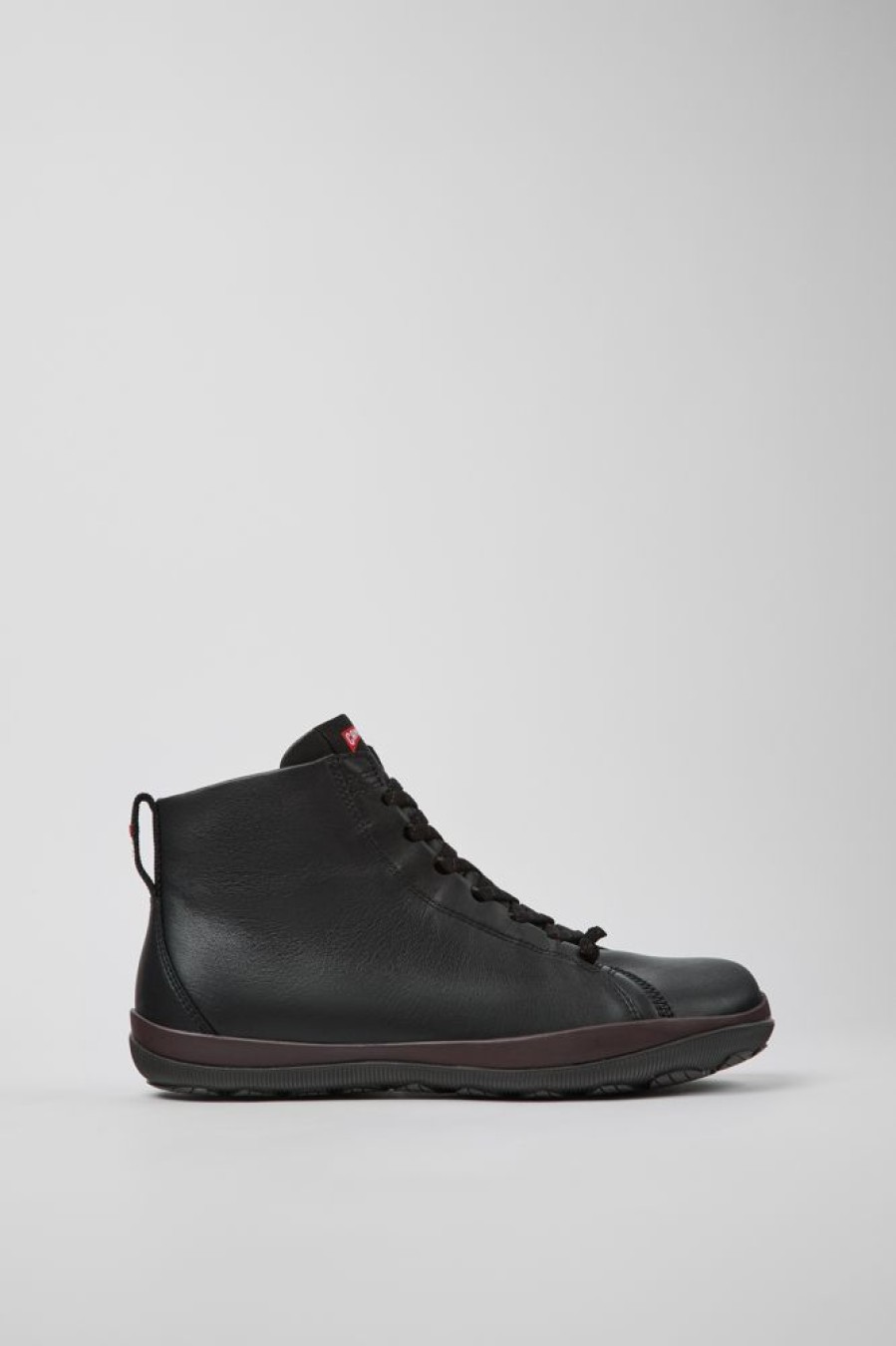 Men CamperLab Casual Shoes | Black Leather Ankle Boots For Men