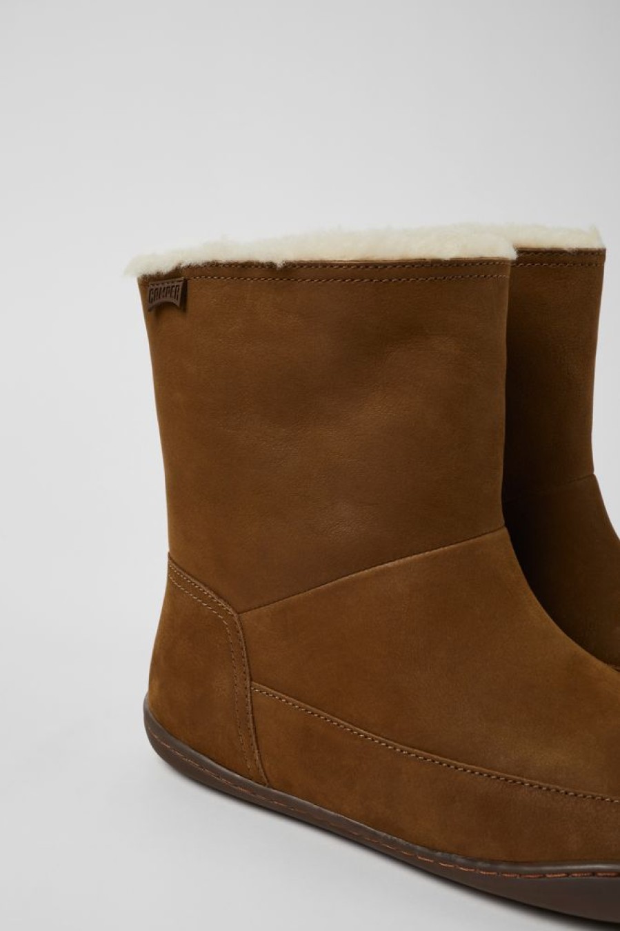 Women CamperLab Boots | Brown Nubuck Boots For Women