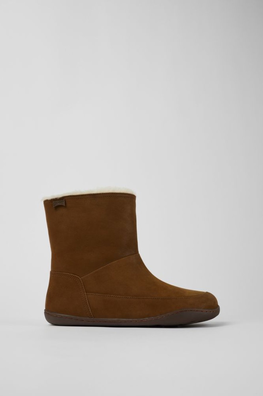 Women CamperLab Boots | Brown Nubuck Boots For Women