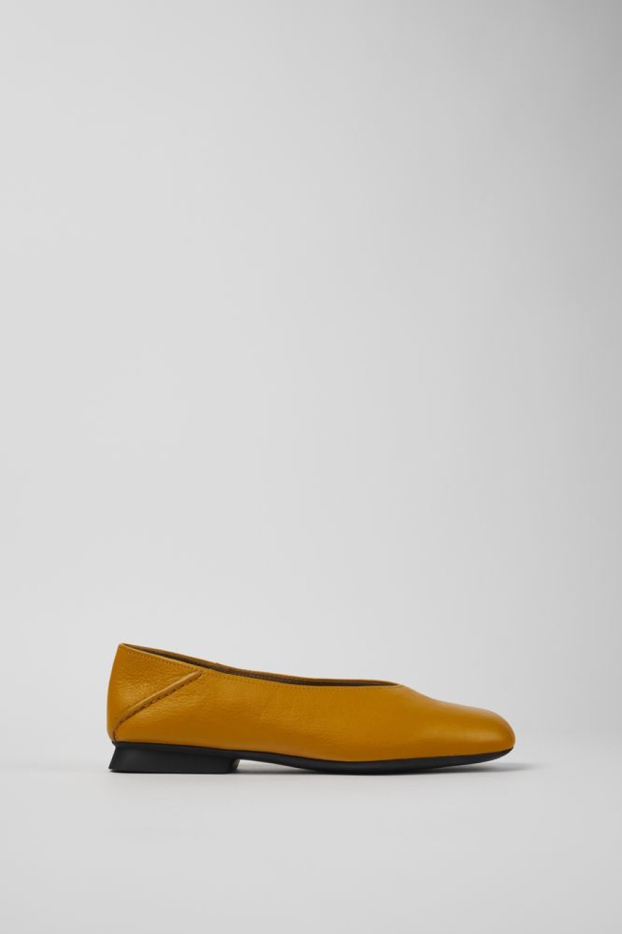 Women CamperLab Formal Shoes | Orange Leather Ballerina For Women