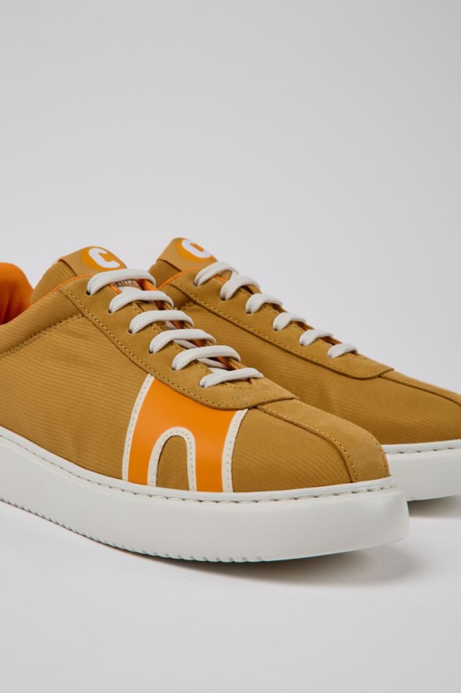 Women CamperLab Sneakers | Beige And Orange Sneakers For Women