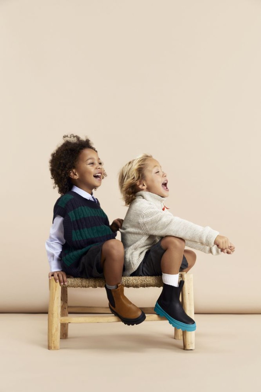 Kids CamperLab Boots | Black Leather Chelsea Boots For Kids