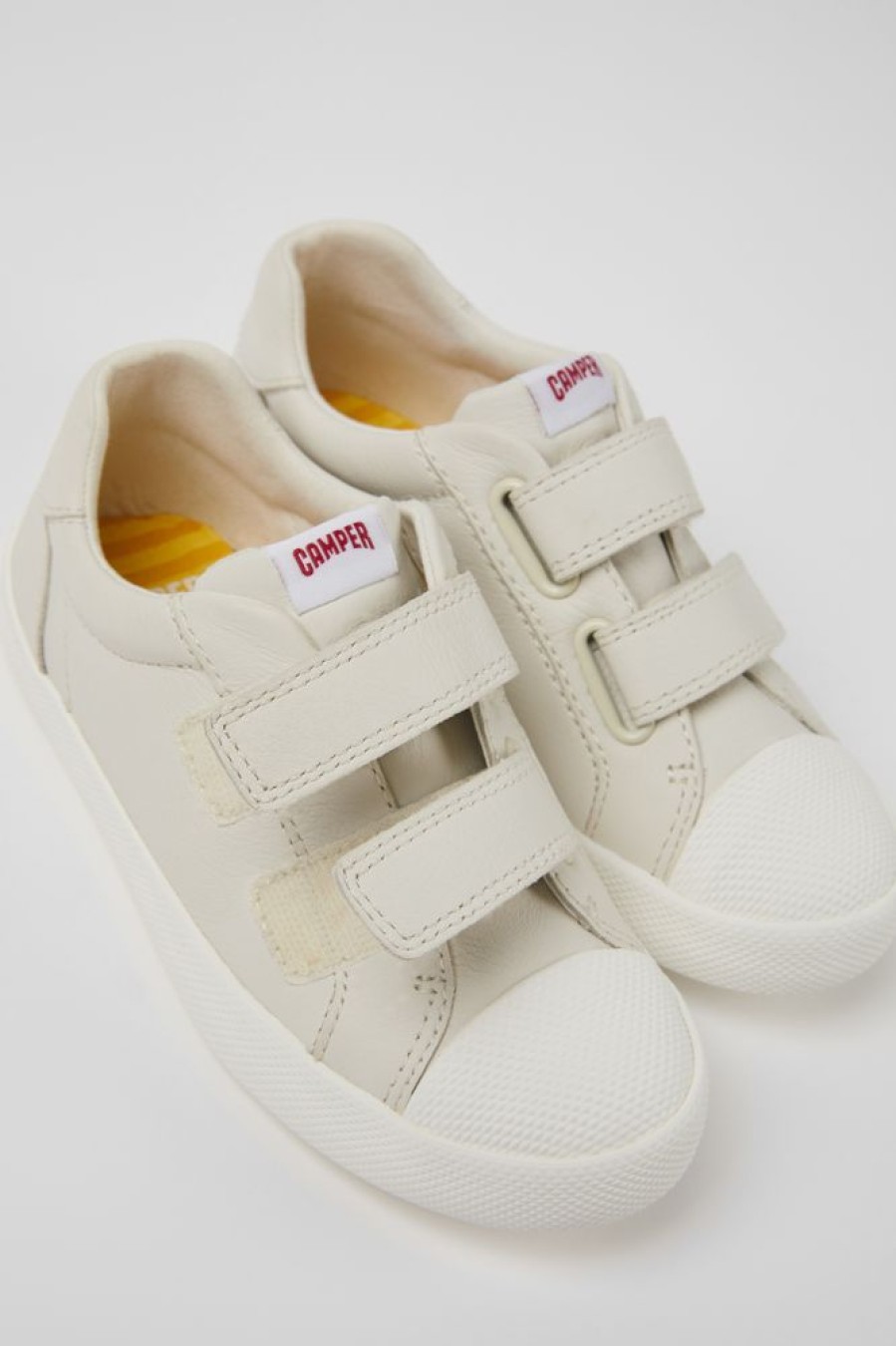 Kids CamperLab Sneakers | White Leather Shoes For Kids