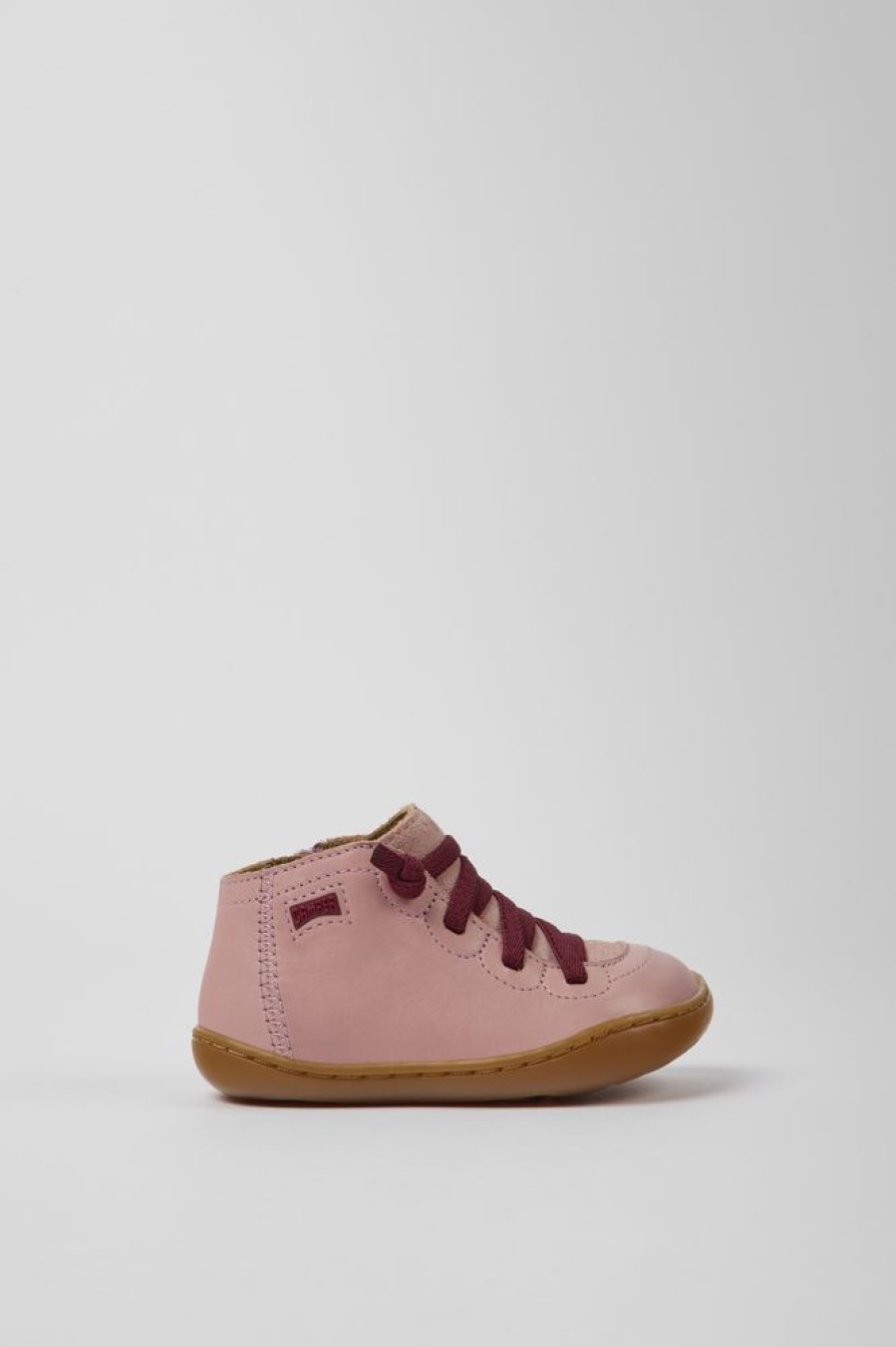 Kids CamperLab Boots | Pink Leather And Nubuck Boots