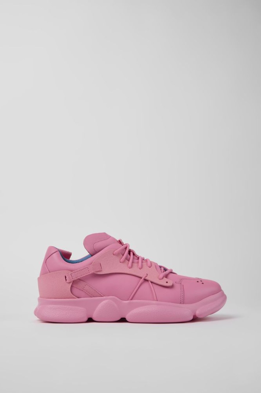 Men CamperLab Sneakers | Pink Leather And Textile Sneakers For Men