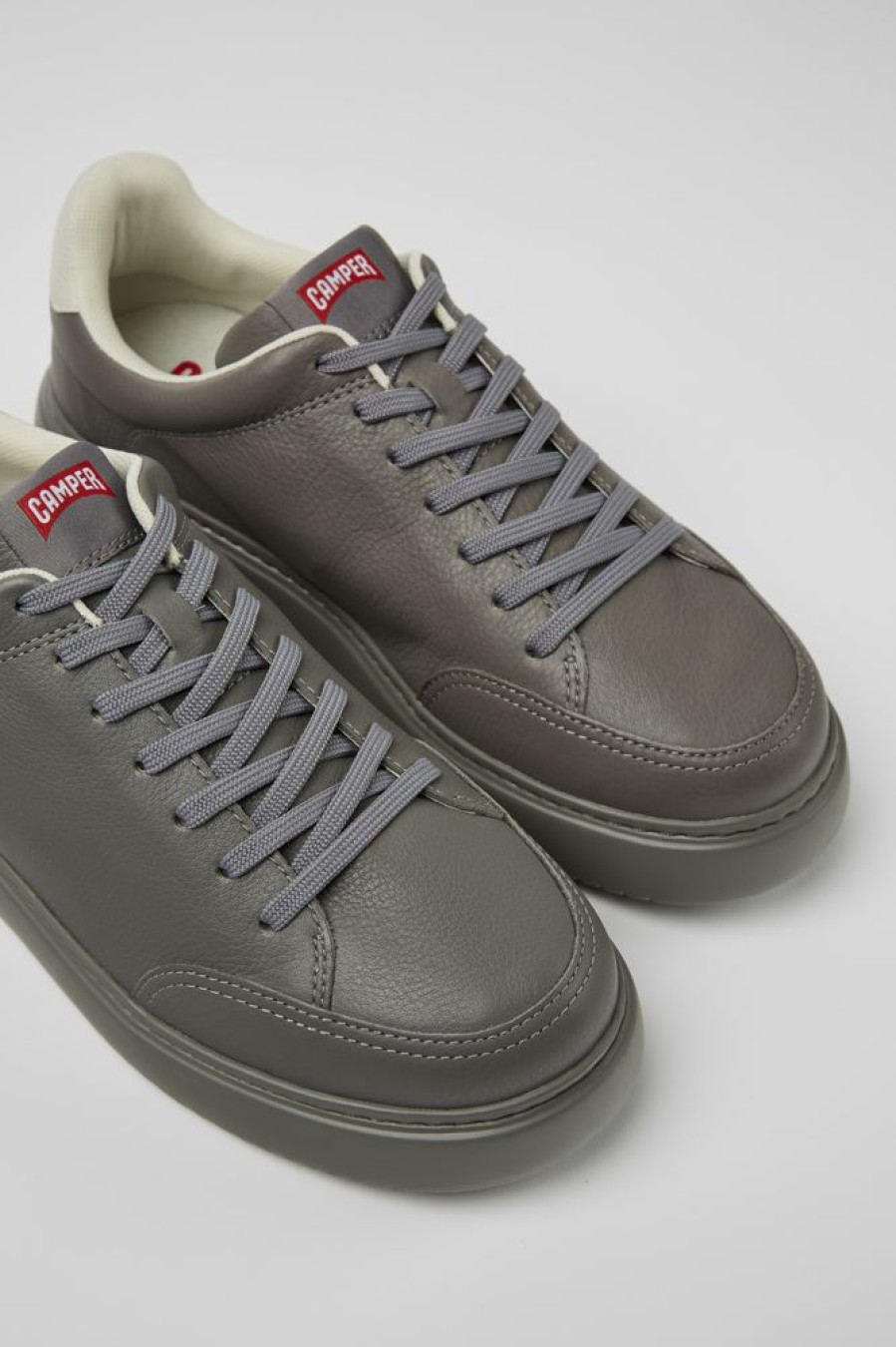 Men CamperLab Sneakers | Gray Leather Sneakers For Men