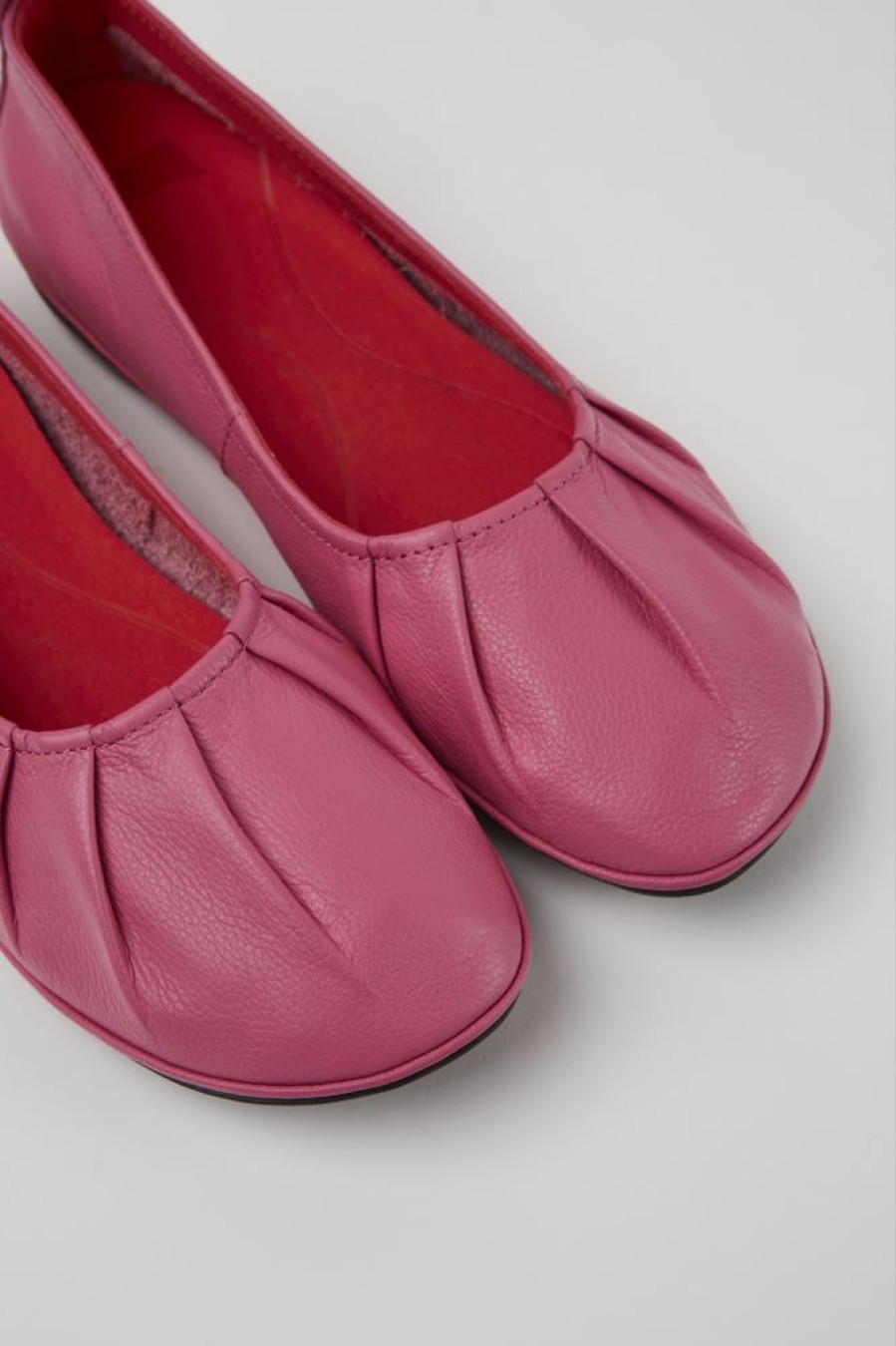 Women CamperLab Formal Shoes | Pink Leather Ballerina Flats For Women