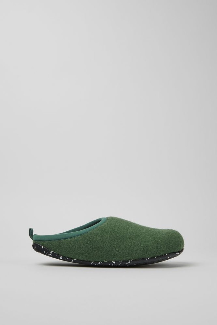 Men CamperLab Slippers | Green Wool Slippers For Men