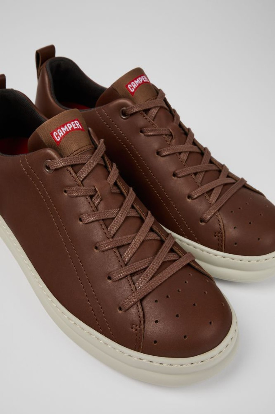 Men CamperLab Sneakers | Brown Leather Sneaker For Men