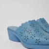 Women CamperLab Formal Shoes | Blue Leather Mules For Women