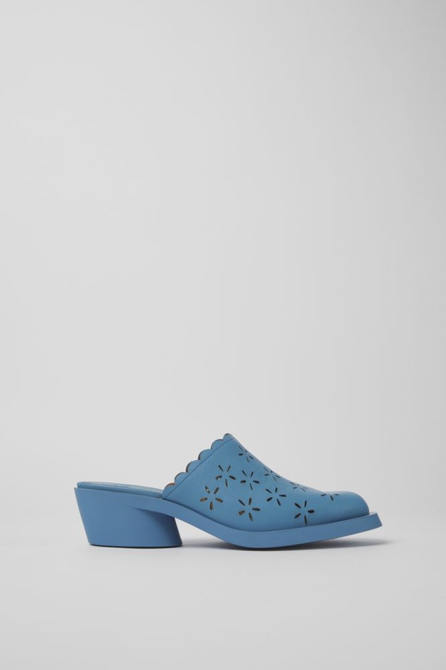 Women CamperLab Formal Shoes | Blue Leather Mules For Women