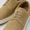 Men CamperLab Sneakers | Beige Nubuck Shoes For Men