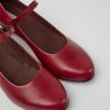 Women CamperLab Formal Shoes | Red Leather Heels For Women