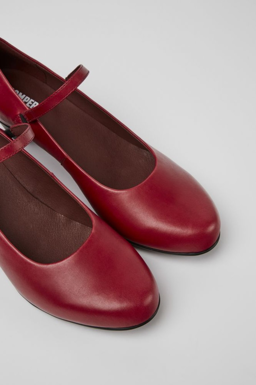 Women CamperLab Formal Shoes | Red Leather Heels For Women