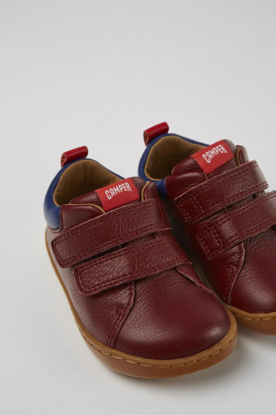 Kids CamperLab Sneakers | Burgundy Leather Shoes