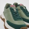 Kids CamperLab Sneakers | Green Leather And Nubuck Sneakers For Kids