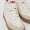 Kids CamperLab Sneakers | White Leather And Nubuck Ankle Boots For Kids