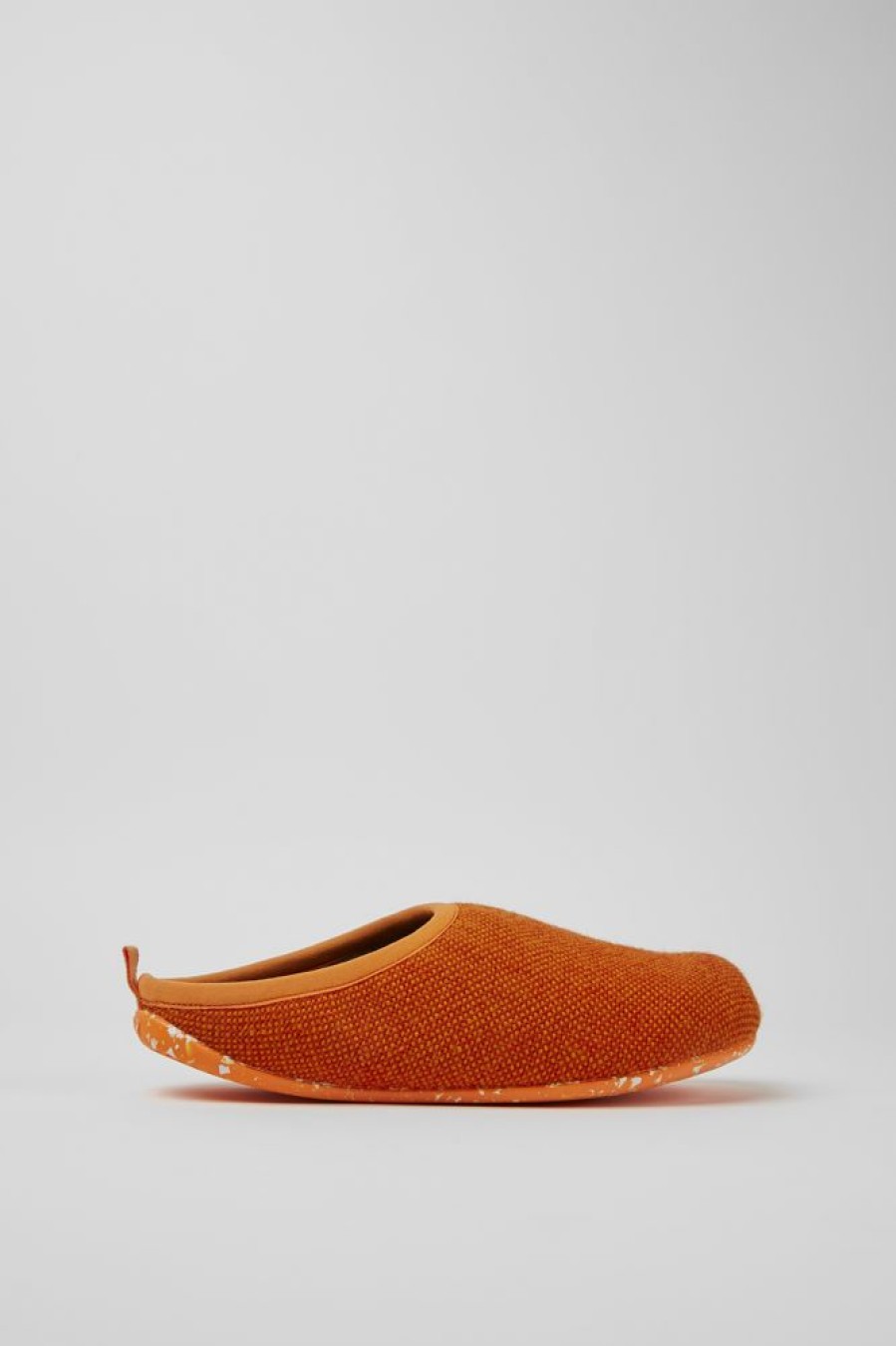 Men CamperLab Slippers | Orange Wool And Viscose Slippers For Men