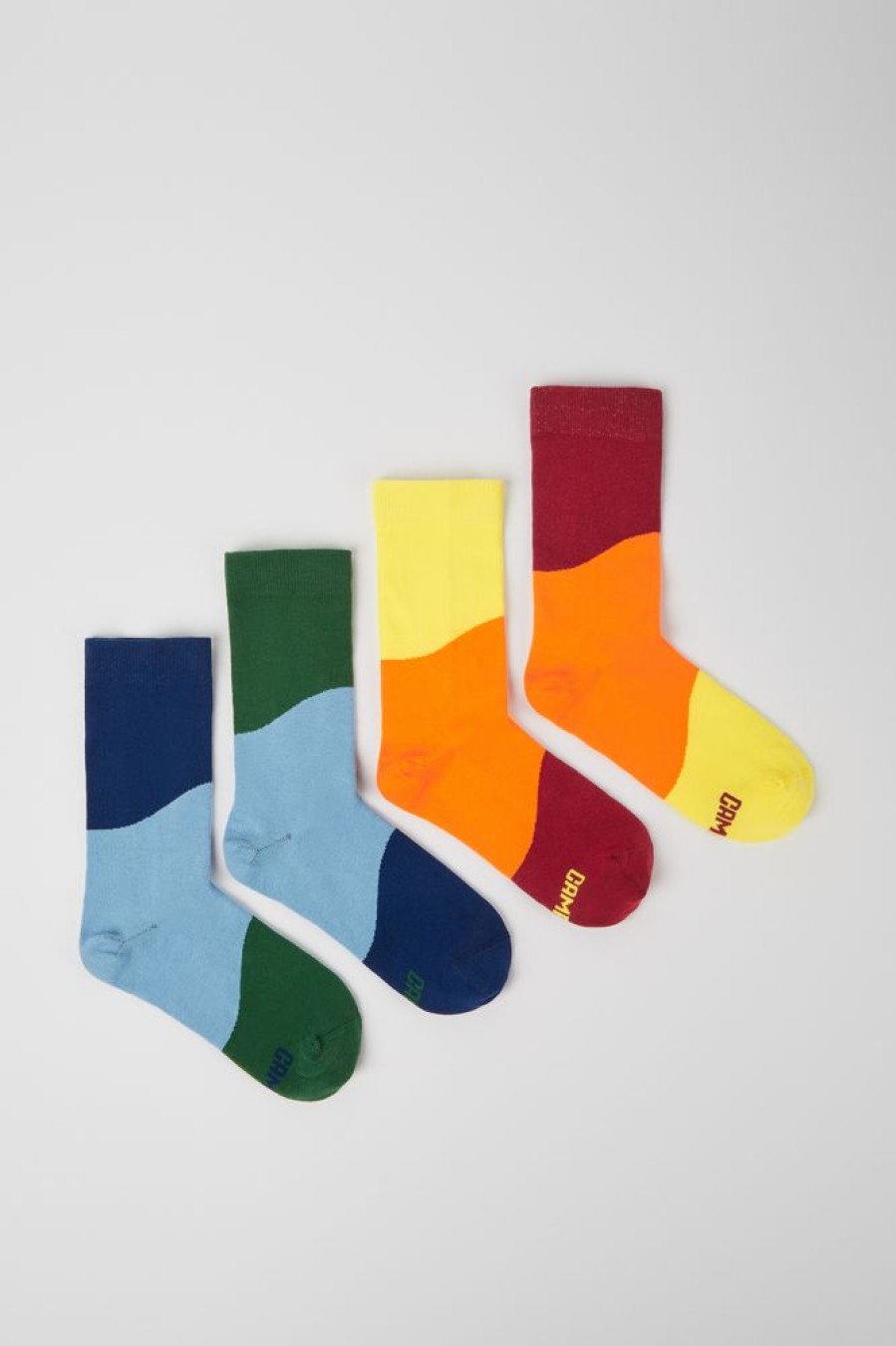 Women CamperLab Socks | Four Multicolored Individual Unisex Socks