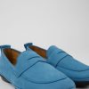 Women CamperLab Flat Shoes | Blue Nubuck Shoes For Women