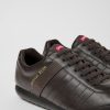 Men CamperLab Casual Shoes | Dark Brown Leather Shoes For Men