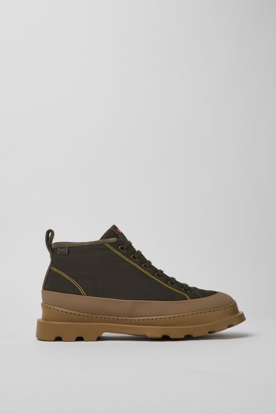 Men CamperLab Casual Shoes | Brown And Green Ankle Boots For Men