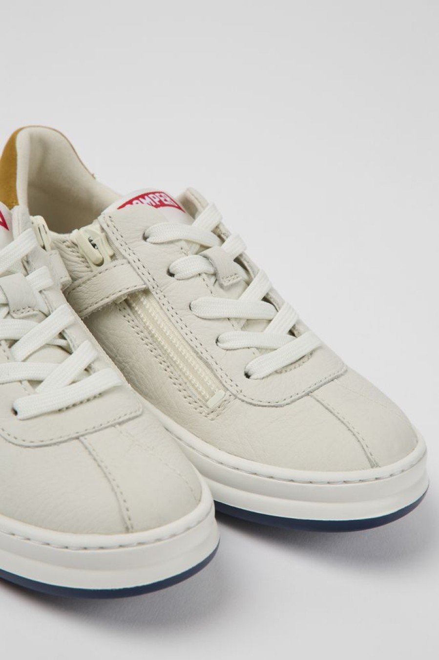 Kids CamperLab Sneakers | White Leather And Nubuck Sneakers For Kids