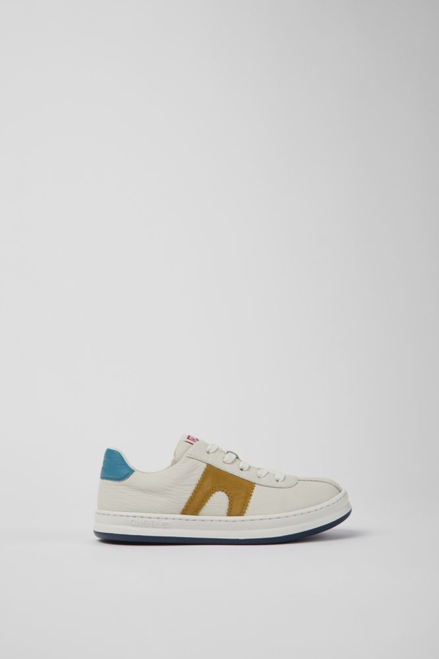 Kids CamperLab Sneakers | White Leather And Nubuck Sneakers For Kids