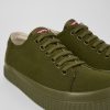 Men CamperLab Sneakers | Green Textile Basket For Men