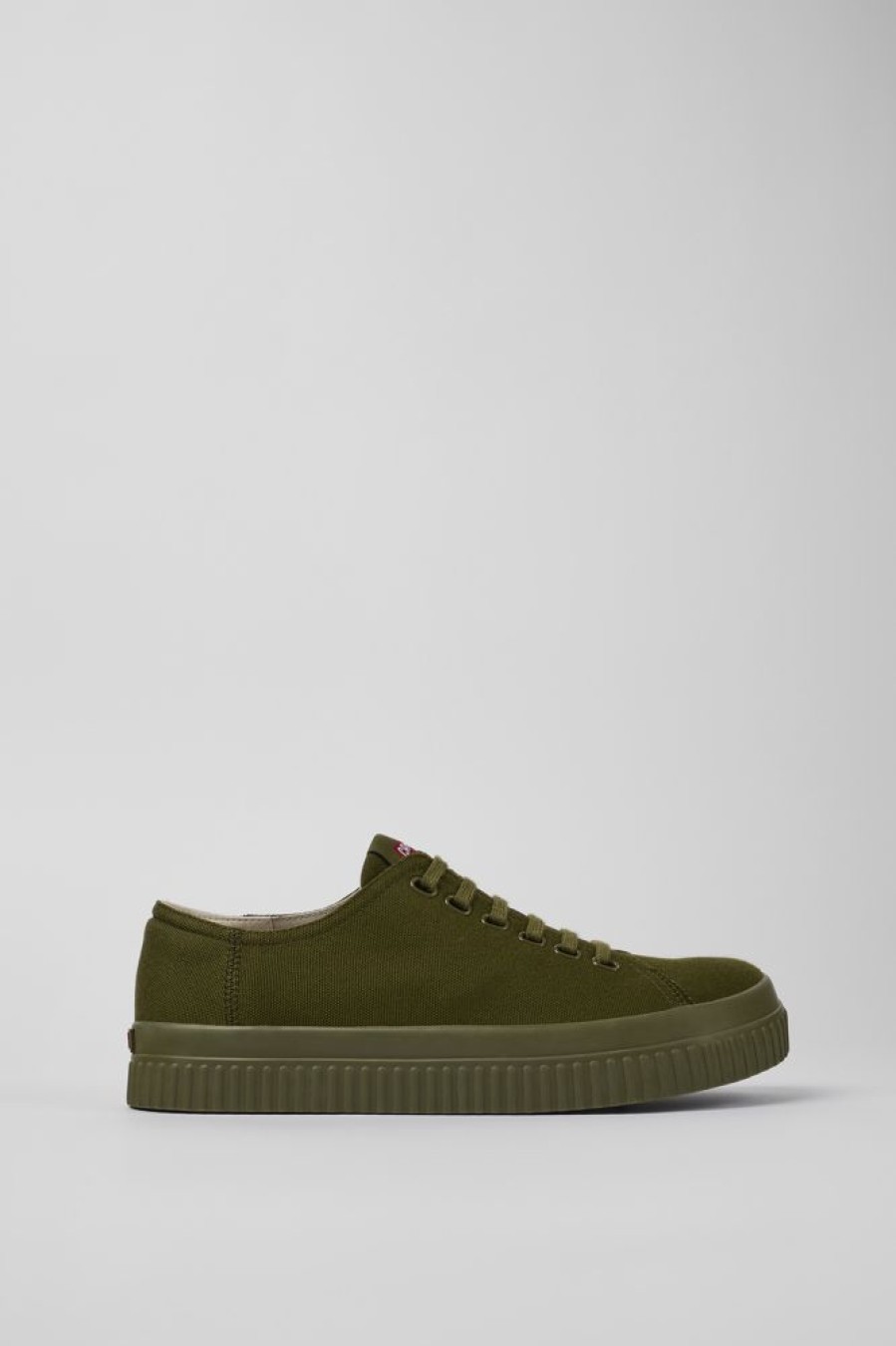 Men CamperLab Sneakers | Green Textile Basket For Men