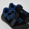 Kids CamperLab Sneakers | Black, Blue, And Grey Nubuck And Textile Shoes