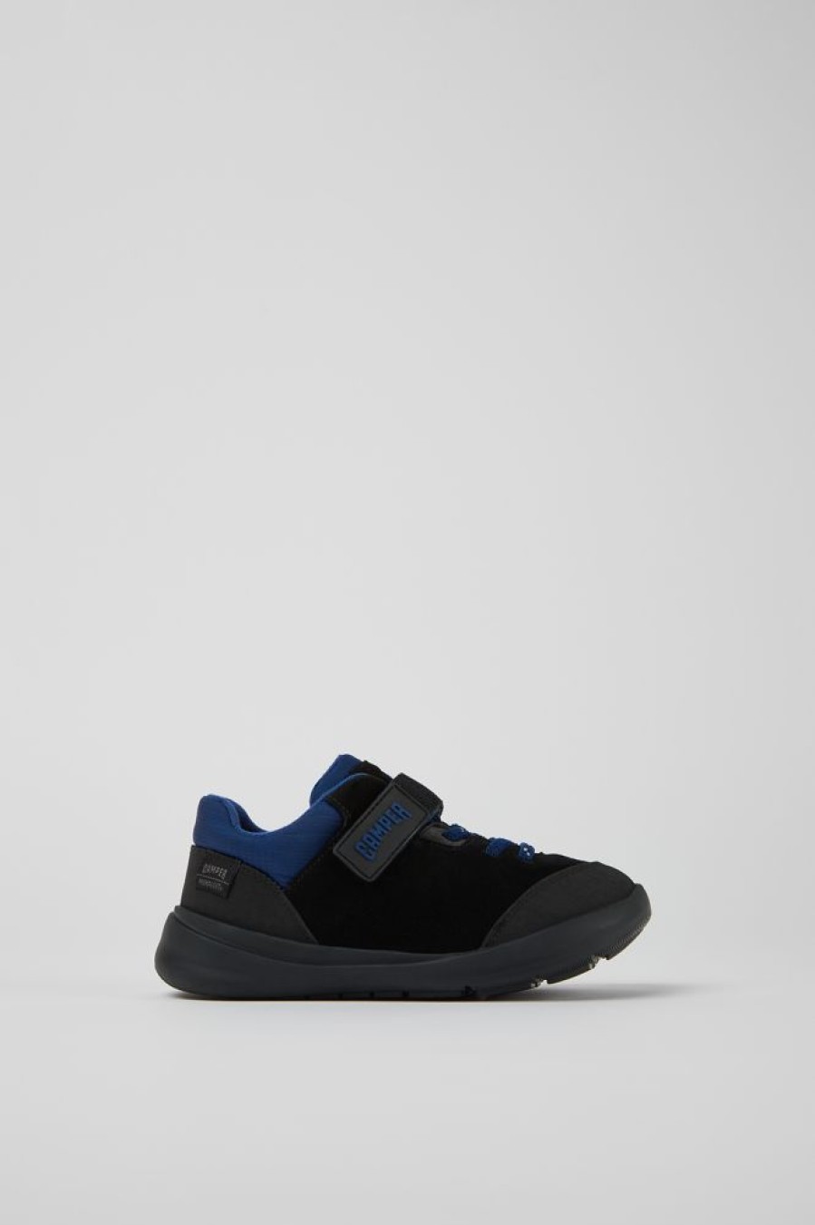 Kids CamperLab Sneakers | Black, Blue, And Grey Nubuck And Textile Shoes