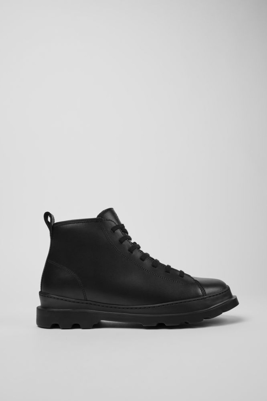 Men CamperLab Formal Shoes | Black Leather Ankle Boots For Men