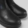 Kids CamperLab Boots | Black Leather Ankle Boots For Kids