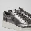 Women CamperLab Sneakers | Gray Metallic Leather Sneakers For Women