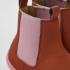 Kids CamperLab Boots | Red Leather Ankle Boots For Kids