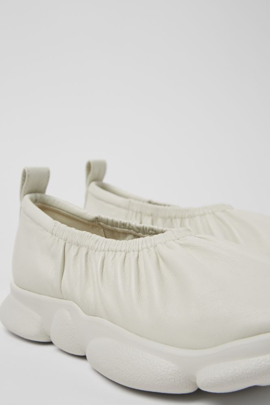 Women CamperLab Sneakers | White Leather Ballerinas For Women