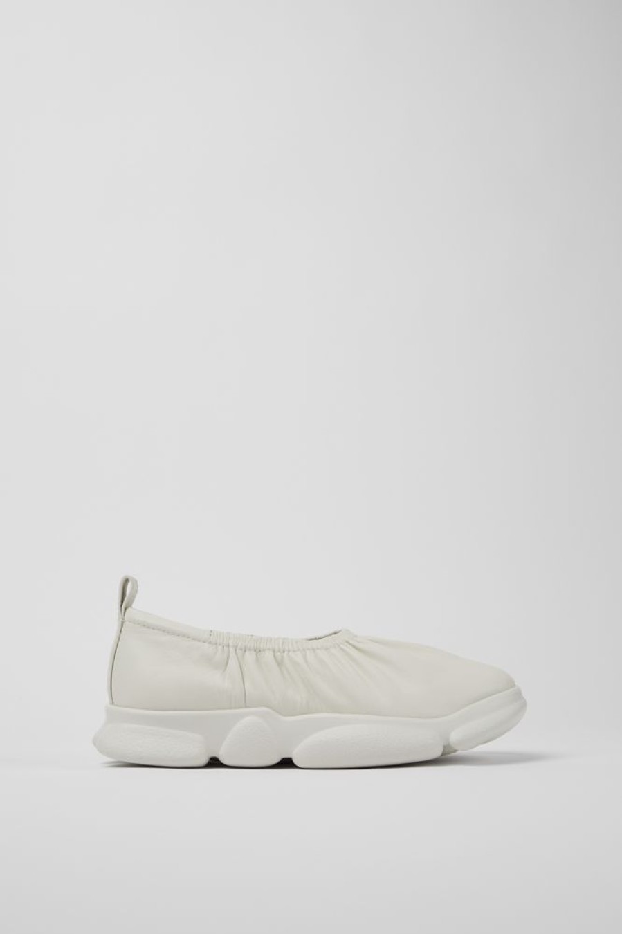 Women CamperLab Sneakers | White Leather Ballerinas For Women