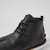 Men CamperLab Formal Shoes | Black Leather Men'S Shoes