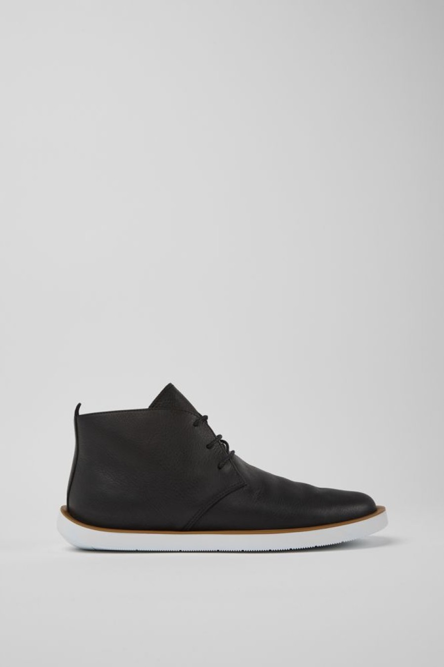 Men CamperLab Formal Shoes | Black Leather Men'S Shoes