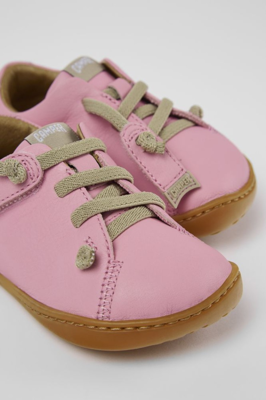 Kids CamperLab Sneakers | Pink Leather Basket