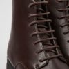 Women CamperLab Boots | Brown Leather Lace-Up Boots For Women