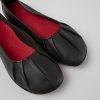 Women CamperLab Formal Shoes | Black Leather Ballerina Flats For Women