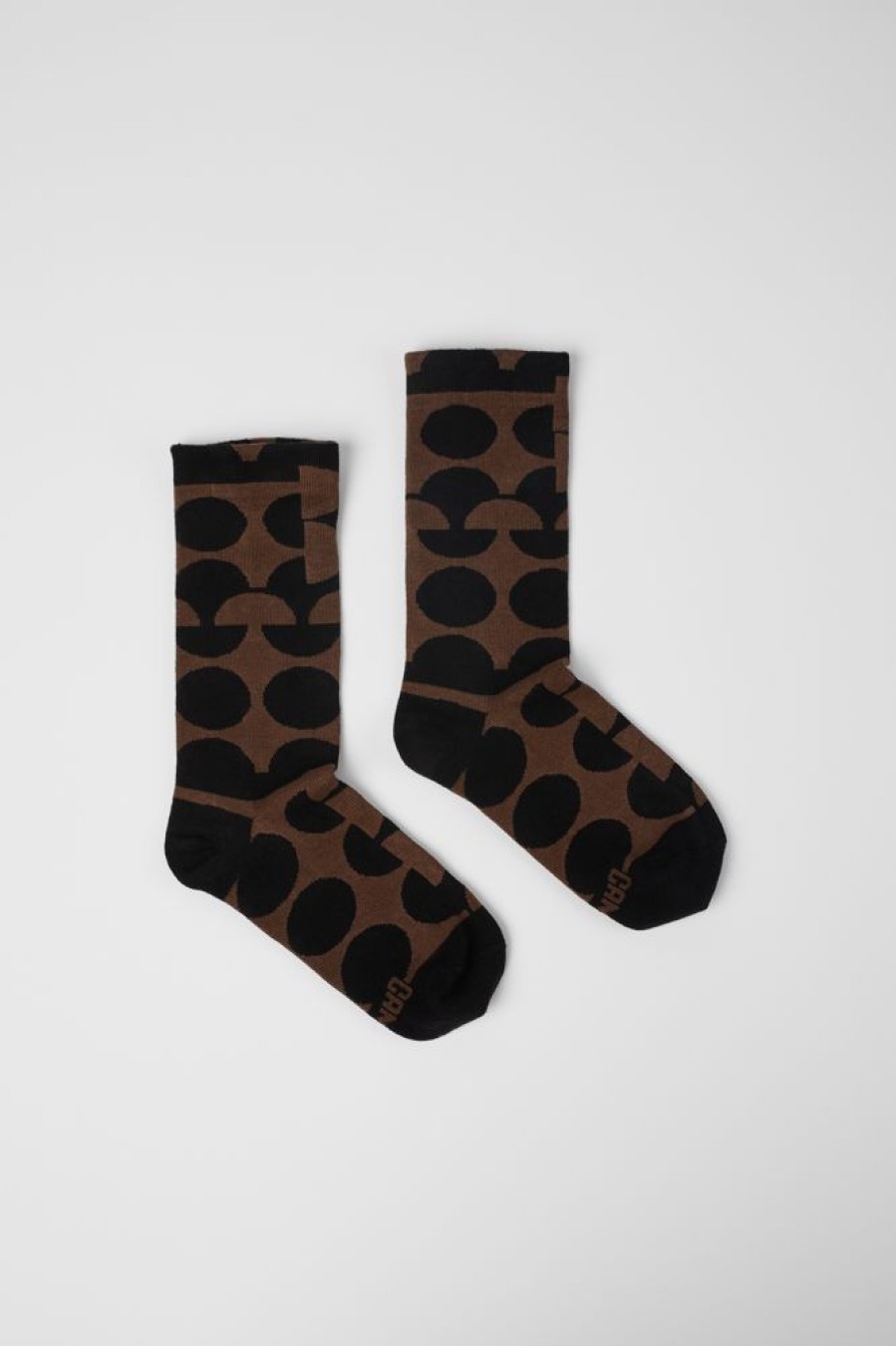 Women CamperLab Socks | Brown And Black Socks