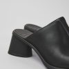 Women CamperLab Formal Shoes | Black Leather Mules For Women